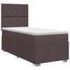 vidaXL Boxspringbed met matras Donkerbruin 90 x 200 cm Stof