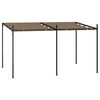 vidaXL Prieel met uittrekbaar dak 400x300x233 cm taupe