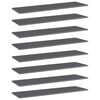 vidaXL Wandschappen 8 st 100x30x1,5 cm spaanplaat hoogglans grijs