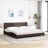 vidaXL Bed met matras "Hanko" stof donkerbruin 200x200 cm