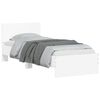 vidaXL Bedframe met Hoofdeinde Wit 80 x 200 cm Geconstrueerd hout