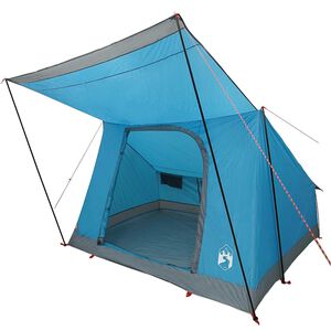 vidaXL Camping Tent met dak met opslag Blauw 223 x 163 x 130 cm taft