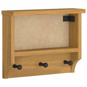 vidaXL Wandkapstok SANDNES 45x12x35 cm massief grenenhout