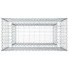 vidaXL Gabion Verhoogd Bed Zilver 50 x 100 x 100 cm