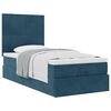 vidaXL Ottoman bed met matrassen 90x200cm fluweel donkerblauw