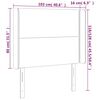 vidaXL Hoofdbord met randen 103x16x118/128 cm stof lichtgrijs