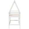 vidaXL Halfhoogslaper met ladder en bedhuis grenenhout wit 90x190 cm