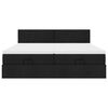 vidaXL Ottoman bed met matrassen en LED's 160x200cm stof zwart
