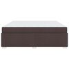 vidaXL Bedframe met matras Donkerbruin 200 x 200 cm Stof