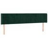 vidaXL Hoofdbord met randen 183x16x78/88 cm fluweel donkergroen