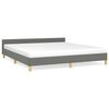 vidaXL Bedframe zonder matras stof donkergrijs 180x200 cm