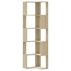 vidaXL Boekenkast 5-laags hoek 50x50x179 cm bewerkt hout sonoma eiken