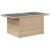 vidaXL 6-delige Loungeset met kussens poly rattan beige