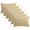 vidaXL Kussensloop 6 pcs HEERLEN Beige 50 x 75 cm Polyester