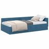vidaXL Hoekbedframe met hoofdeinde Blauw 90 cm x 190 cm Fluweel