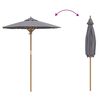 vidaXL Tuinparasol Donkergrijs 180 x 180 x 230 cm Bamboe