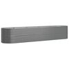 vidaXL Plantenbak 368x80x68 cm gegalvaniseerd staal grijs