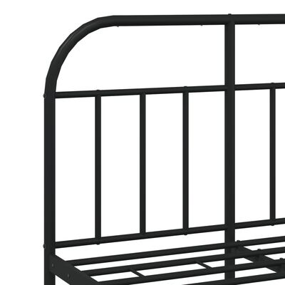 vidaXL Bedframe met hoofd- en voeteneinde metaal zwart 120x200 cm