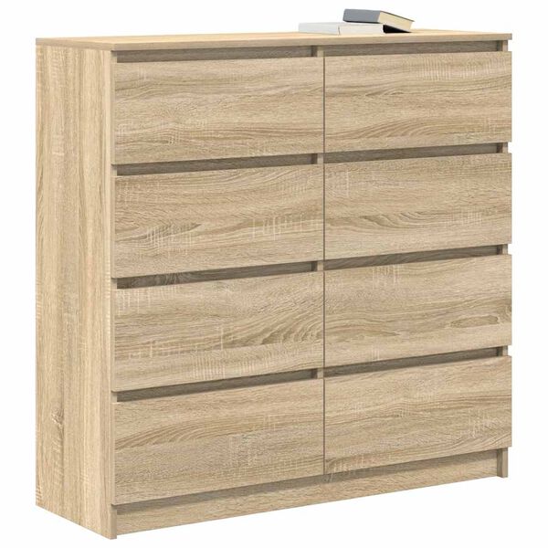 vidaXL Dressoir 100x35x99 cm bewerkt hout sonoma eikenkleurig