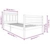 vidaXL Bedframe massief hout 100x200 cm