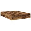 vidaXL Opbergbedframe met lade met opslag Oud Hout 150 cm Bewerkt hout