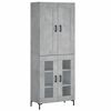 vidaXL Hoge kast 69,5x34x180 cm bewerkt hout betongrijs