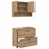 vidaXL Badkamermeubelset 2 st Artisan Eiken 76,5 x 35 x 64 cm