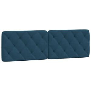 vidaXL Hoofdbordkussen 160 cm fluweel blauw