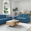 vidaXL Bankstel 3 pcs Blauw 221 x 80 x 80 cm Fluweel