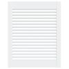 vidaXL Kastdeur met lamellen 61,5x49,4 cm massief grenenhout wit