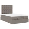 vidaXL Ottoman bed met matras en LED's 120x190 cm stof taupe