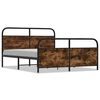 vidaXL Bedframe zonder matras metaal gerookt eikenkleurig 180x200 cm