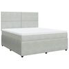vidaXL Boxspring met matras fluweel lichtgrijs 180x200 cm