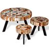 vidaXL 3-delige Salontafelset massief gerecycled hout