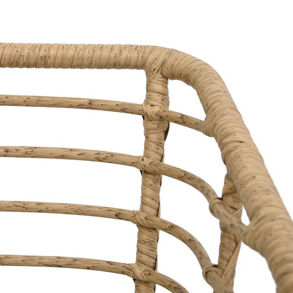 vidaXL 3-delige Bistroset poly rattan eikenkleurig