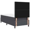 vidaXL Boxspring bed Donkergrijs en wit 193 x 90 x 128 cm