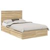 vidaXL Opslag bed met lade Sonoma Eiken 120 x 200 cm Bewerkt hout