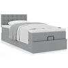 vidaXL Ottoman bed met matras 80x200cm stof lichtgrijs