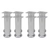 vidaXL Bankpoten 8 st rond 180 mm chroomkleurig