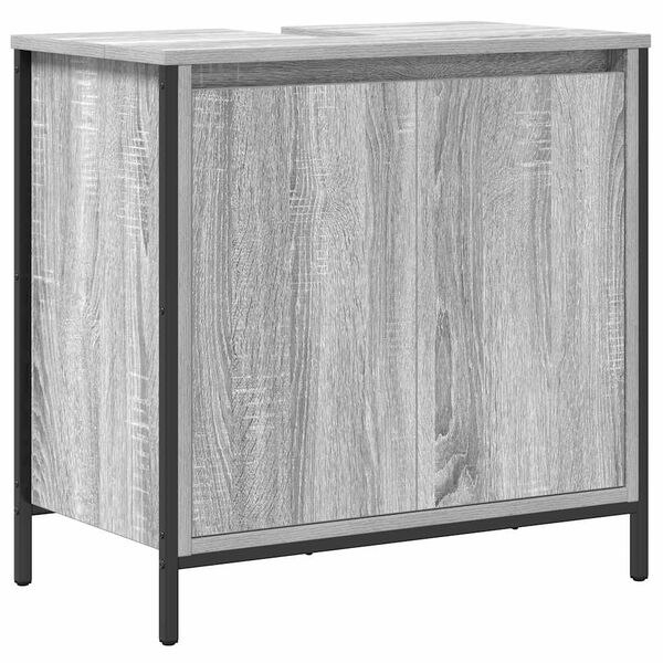 vidaXL Badkamerkast wastafelkast 60x34,5x60 cm grijs sonoma