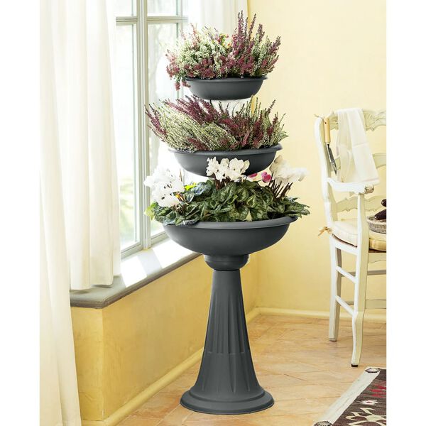 vidaXL Bloementoren &Oslash;50x114 cm grijs