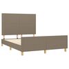 vidaXL Bedframe zonder matras stof taupe 140x200 cm