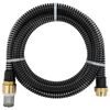 vidaXL Zuigslang met messing koppelingen 1,1'' 7 m PVC zwart