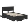 vidaXL Bedframe met hoofdeinde Zwart 120 x 200 cm Bewerkt hout