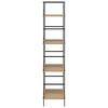 vidaXL Boekenkast 4 schappen 60x27,6x124,5 cm bewerkt hout eikenkleur
