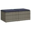 vidaXL 2-delige Loungeset met kussens poly rattan acacia grijs