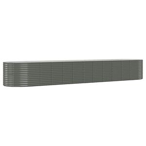 vidaXL Plantenbak 507x100x68 cm gepoedercoat staal grijs