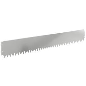 vidaXL Gazonrand 10 st 103 x 15 cm Staal zilver