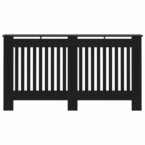 vidaXL Radiatorombouw 152x19x81,5 cm MDF zwart