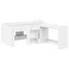 vidaXL Hoge Bed Frame met Bureau voor Kinderen 2 st Wit Bewerkt hout